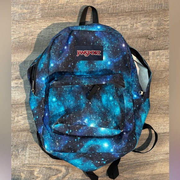 ☀️GUC Jansport Galaxy Print Backpack - Blue - Picture 1 of 6